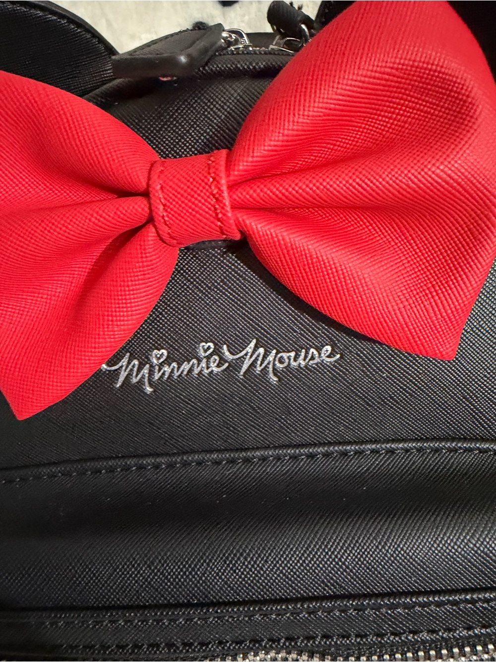 Loungefly Minnie Mouse Black and Red Kids Mini Backpack - Picture 2 of 7
